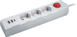 Удлинитель Navigator 61 455 NPE-USB01-03-180-ESC-3X1 с/з выкл.3 гн.1.8м USB2.1A