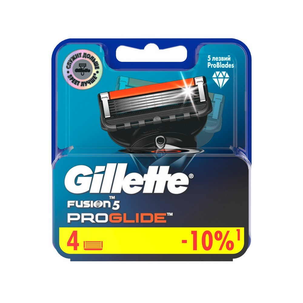 GILLETTE FUSION ProGlide Сменные кассеты для бритья 4шт