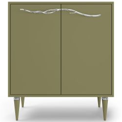 Комод Арт Колор matte Классик Сильвер с 2 полками Зеленая олива матовый