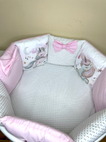 Комплект в кроватку 18 предметов "Единорожка", сатин