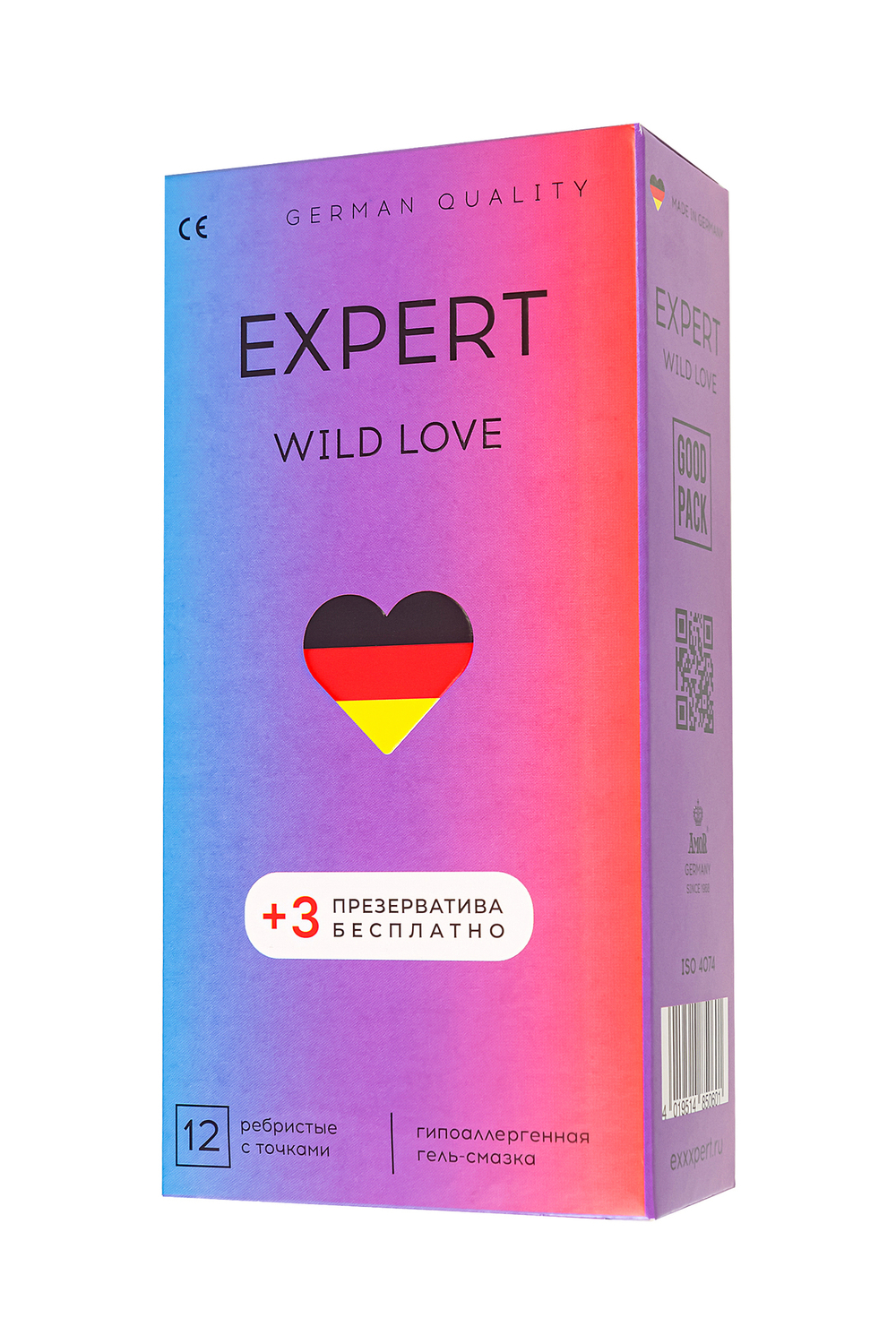Презервативы Expert Wild Love ребристые с точками №15