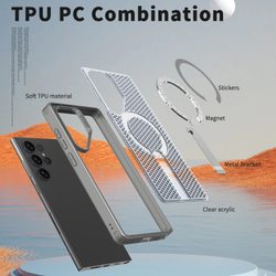 Прозрачный чехол Mesh Pro Magnetic Case для Samsung Galaxy S22 Ultra