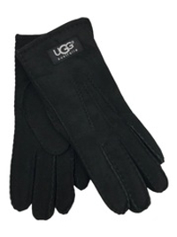 Женские Прямые Перчатки Ugg Черные Замшевые (7)
