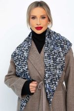 Косынка с отворотом (голубые пазлы) КО22-23М LT Collection