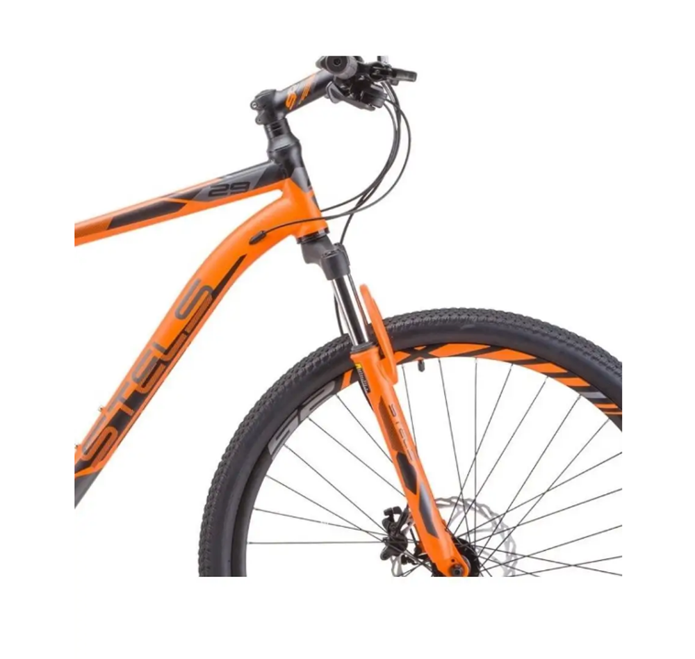 Велосипед STELS Navigator-910 D, рама 16.5" Оранжевый/чёрный