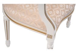 Кресло Данте молочный с золотой патиной