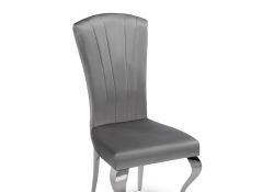 Стул на металлокаркасе Sally dark grey / steel