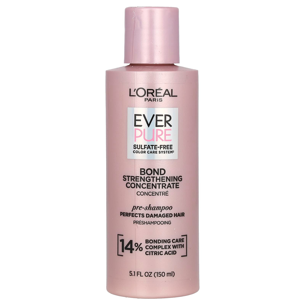 L'Oréal, Ever Pure, готовое средство для мытья головы, концентрат для укрепления связей, 150 мл (5,1 жидк. унции)