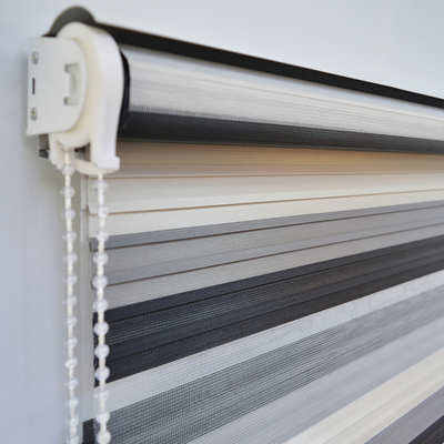 Штора рулонная "День/ночь" 70*160см черно-белая, 110г/м2, NNSR038