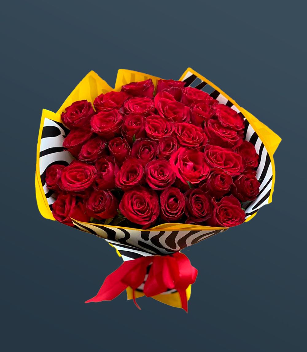 Монобукет из роз 50 см!!!!По акции!!