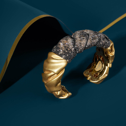 Браслет с Белыми, Черными, Шампань Бриллиантами, Br0132-0/2