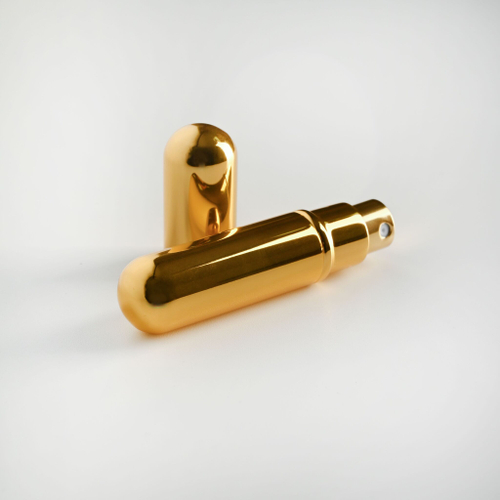 Атомайзер с распылителем 5 мл золотой