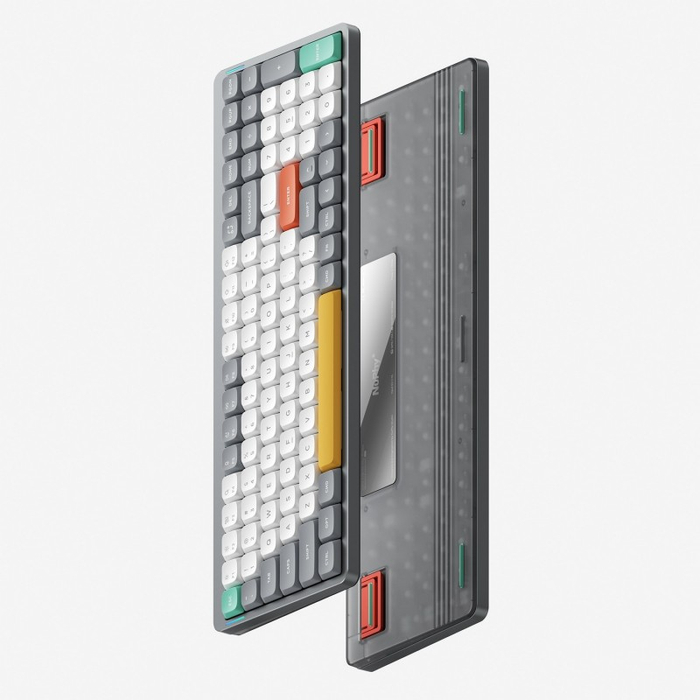 Беспроводная механическая клавиатура QMK Nuphy AIR96v2 Lunar Gray, RGB, Hot Swap, Brown Switch (AIR96v2-LG-3)