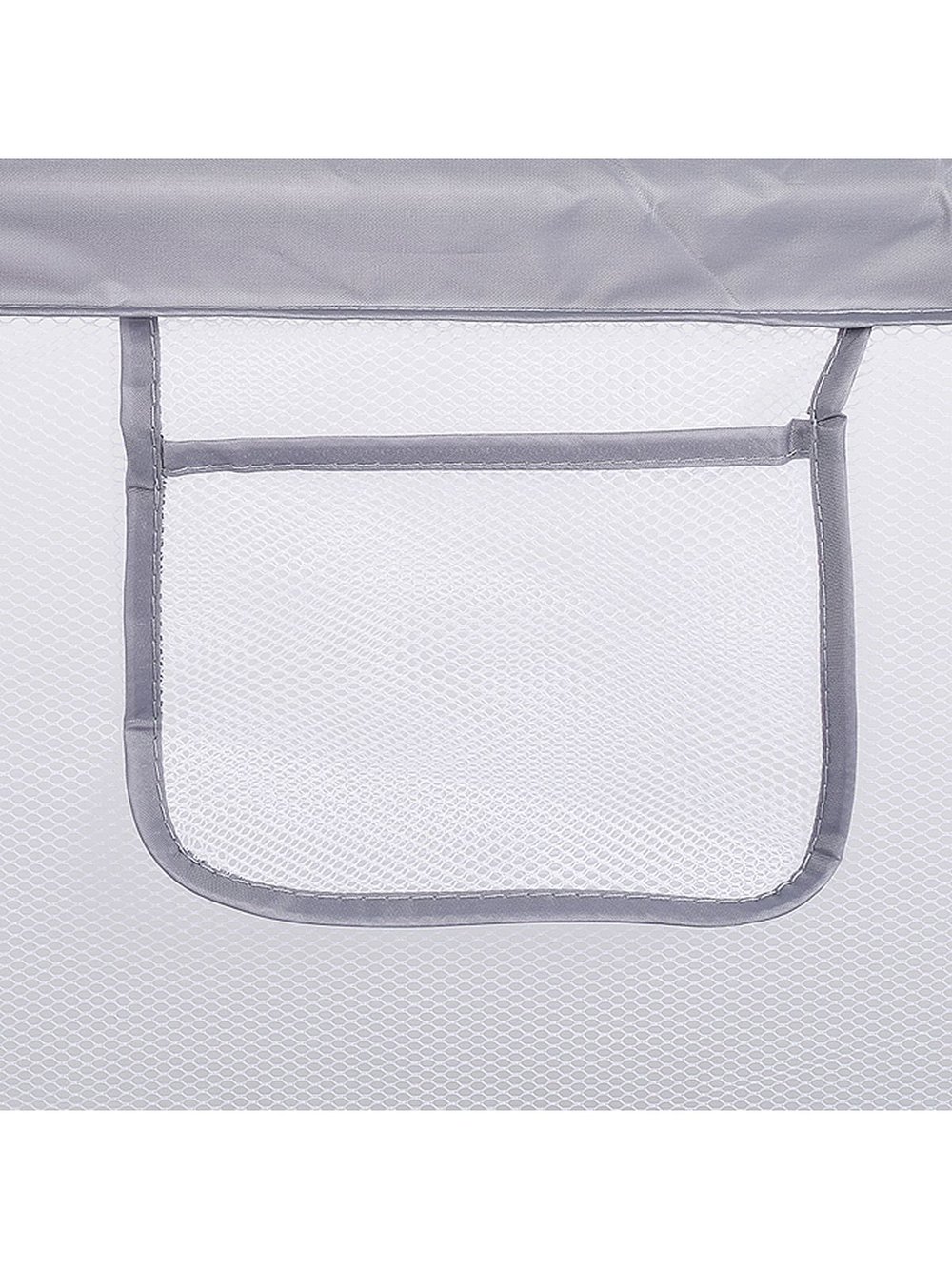 Манеж детский прямоугольный с баскетбольным кольцом и воротами (120*180*60) цвет серый (М11-2)