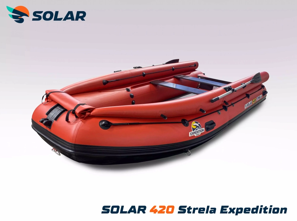 Лодка надувная моторная solar-420 strela jet tunnel (expedition)