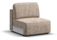 Кинг Модуль спальное место Велюр Алькантара пепел