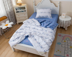 Детское постельное белье 1.5 спальное Sofi De MarkO Кораблики белое