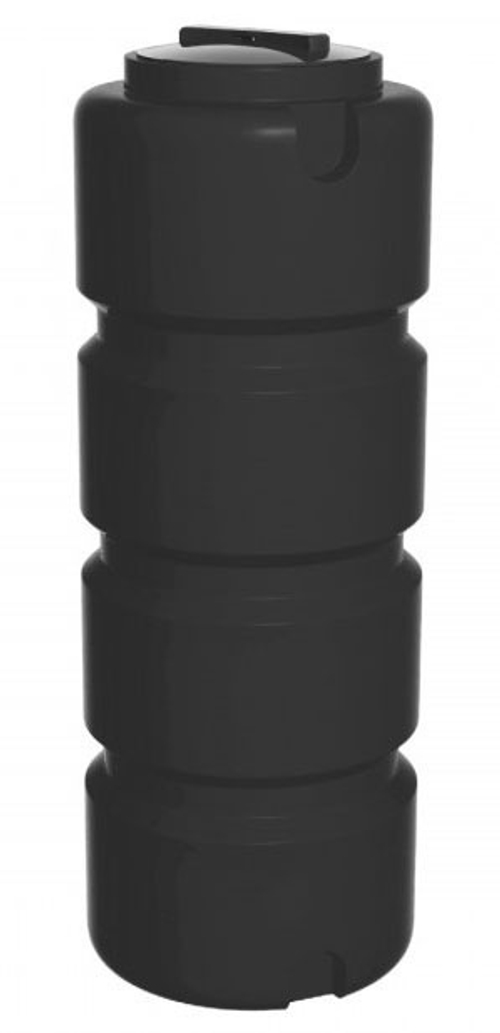 Ёмкость ЭВЛ 350 л. чёрная с отводом, крышка 450мм Ирпласт 350 л. вертикальный (580x580x1500см;черный) - арт.560849