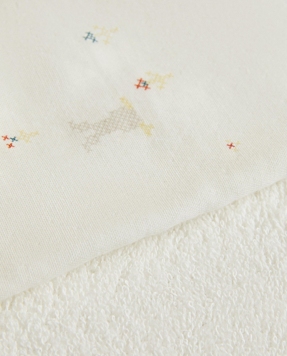 Zara Home Полотенце для лица и рук из хлопка, экрю, 90x50 см · 5673/013