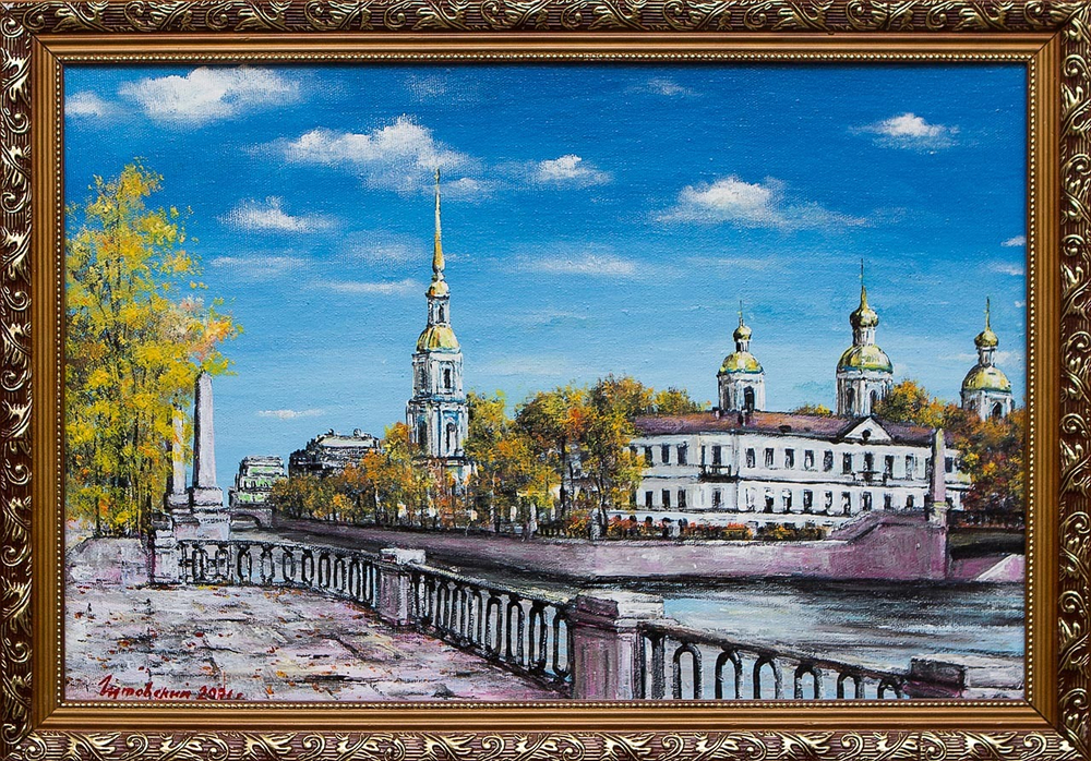 Картина маслом "Никольский собор" Гутовский