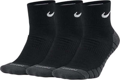 Теннисные носки Nike Dry Cushioned Quarter 3P - Black