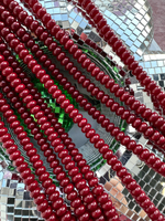 "Жемчуг" 8мм, "Майорка. Имитация", рондель (винный цвет)