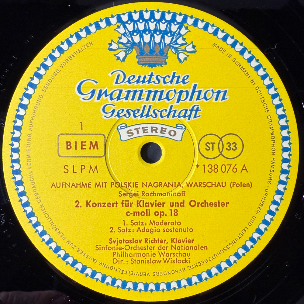 Рахманинов, Рихтер - Концерт для фортепиано с оркестром № 2 до минор / 6 прелюдий (Германия)