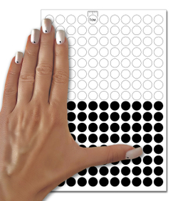 Набор цветных виниловых наклеек для упаковки и маркировки Policomprint S10 10 мм. 352 шт.