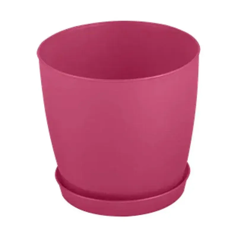 Кашпо Фиоре круглое 8 л вишневый 216х202мм