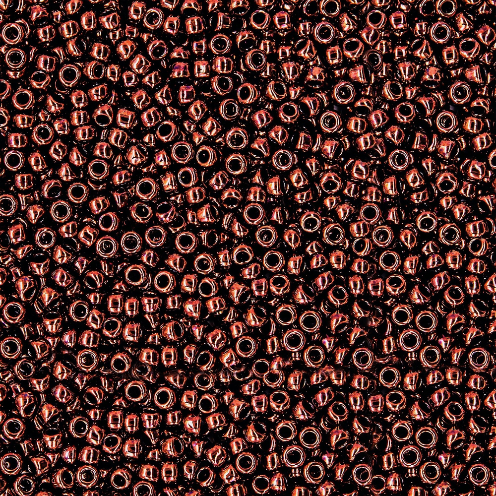 Японский бисер TOHO Round 15/0 (№222), металлизированный, непрозрачный глянцевый