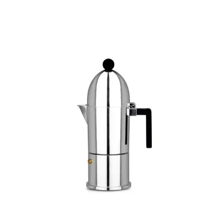 Alessi - Алюминиевая турка кофеварка La Cupola на 6 чашек. / артикул   A9095/6 B  / GTIN 8003299920822