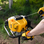 Мотобур DX-52, объем двигателя 52 см3, соединение 20 мм, без шнека Denzel