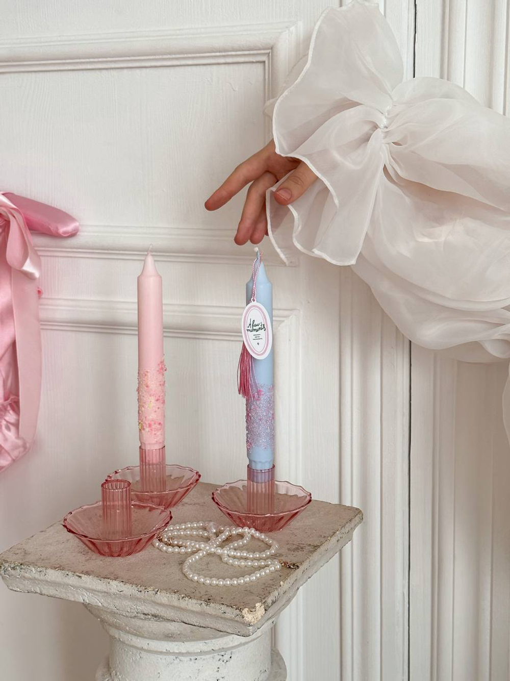 Набор из двух свечей Color Pop Розовый Хрусталь