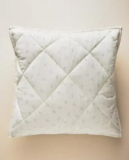 ZARA HOME ДЕТСКАЯ НАВОЛОЧКА С ЦВЕТОЧНЫМ ПРИНТОМ, ЭКРЮ