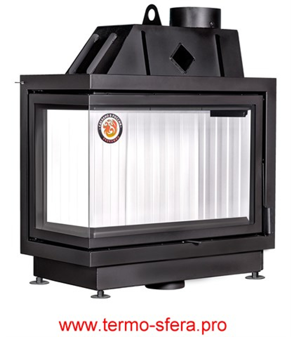 Каминная топка Экокамин Альфа 800 L два стекла левая