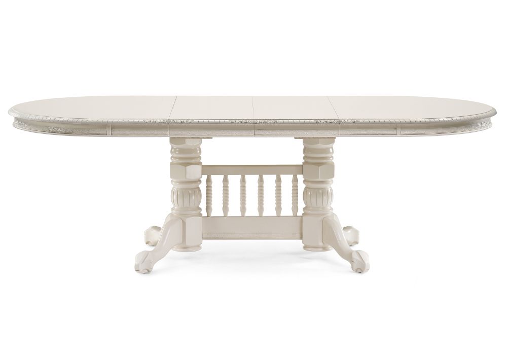 Деревянный стол Кантри 160(200-240)х107х78 слоновая кость