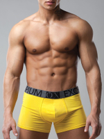 Яркие мужские трусы-боксеры с широкой резинкой (Размер: S) (Цвет: желтый)