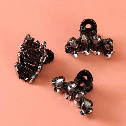 Заколка-краб (чёрная)