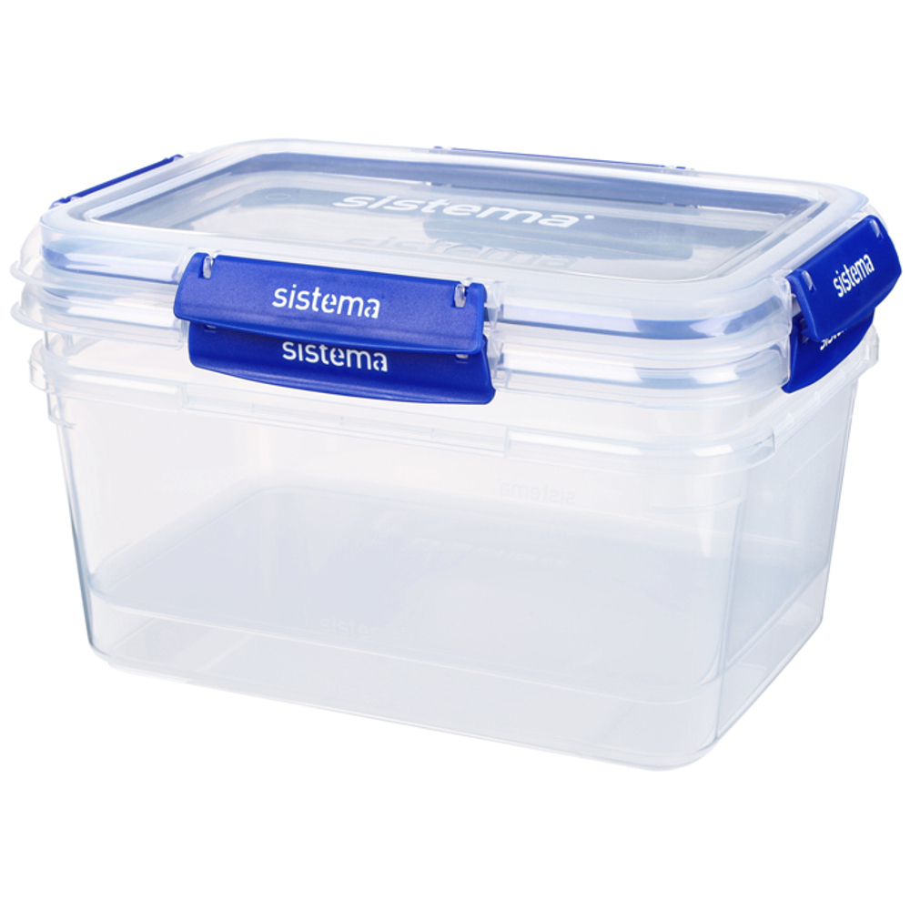 Набор контейнеров 2шт 3.35л Sistema Klip It+ синий