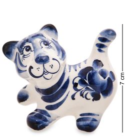ГЛ- 769 Фигурка «Тигренок Гоша» (Гжельский фарфор)