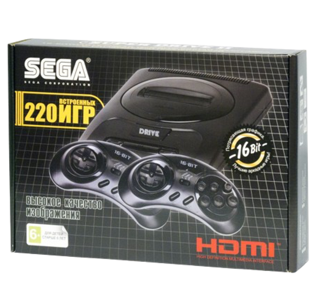 Игровая приставка Sega Super Drive 2 Classic HDMI (220 встроенных игр)