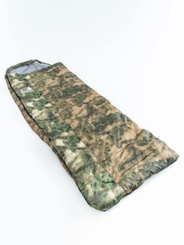 Спальный мешок TRAVELLER camo (КМФ) R-zip от-12(с подголовником 230х90см)INDI