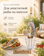 Решетка барбекю для рыбы RICHMAX 65*14 см