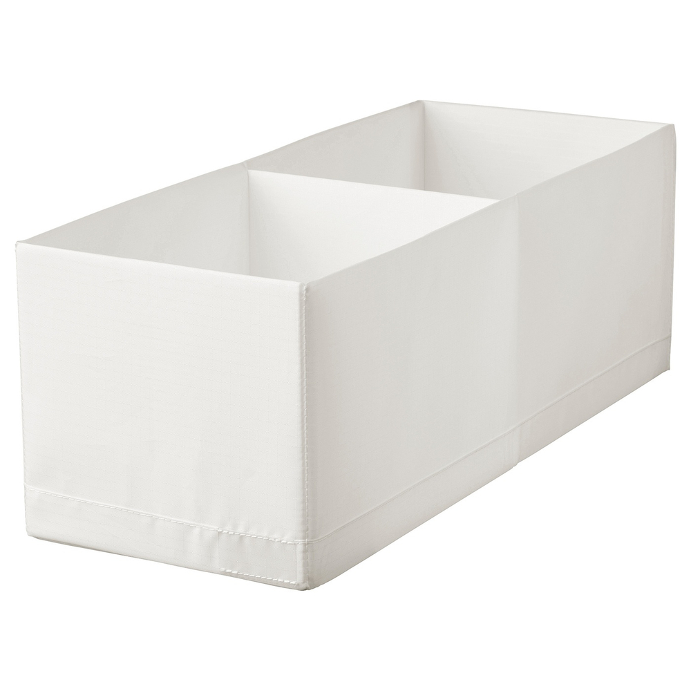 Кофр для хранения вещей IKEA STUK (СТУК), Белый, 20x51x18 см