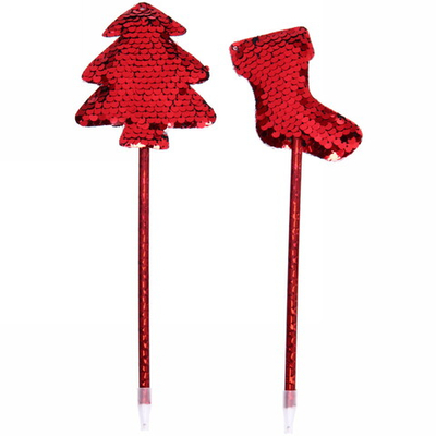 Ручка шариковая «Новогодняя сказка - Ёлочка и Валенок», цвет красный, 25 см