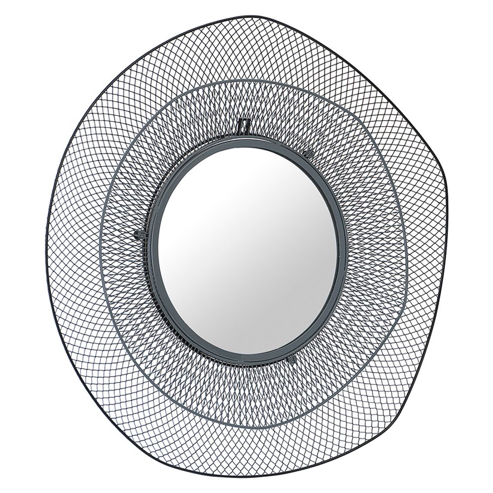 Зеркало настенное Vinger, Ø79 см, черное