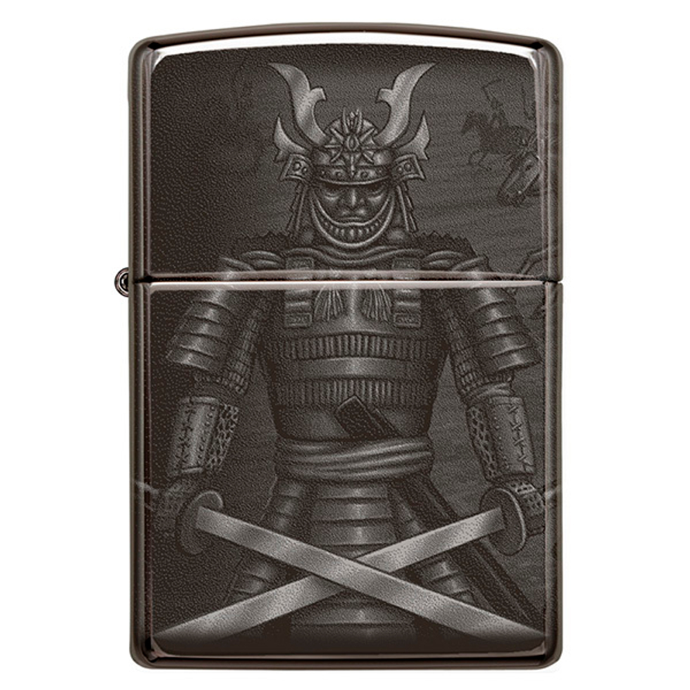 Зажигалка Zippo Knight Fight Design с покрытием High Polish Black