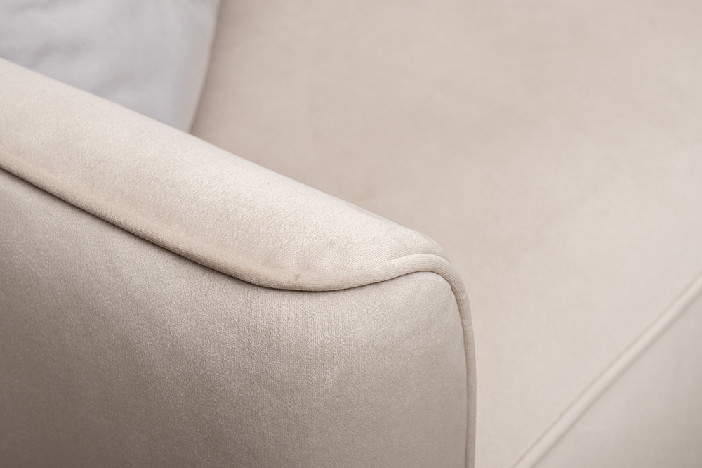 Диван двухместный Garda Decor Portofino светло-серый с кантом механизм караван