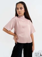 Топ атласный "Розовое какао" 7+