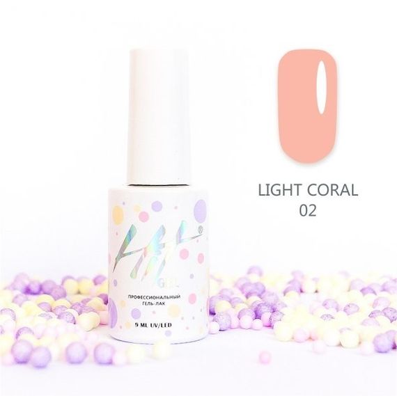 Гель-лак ТМ &quot;HIT gel&quot; №02 Light Coral, 9 мл